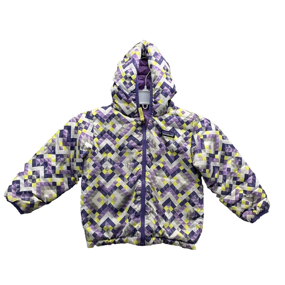 Patagonia Goose Down Puffer Jacket Kids 4T Reversible Winter Outdoor Camp Hiking